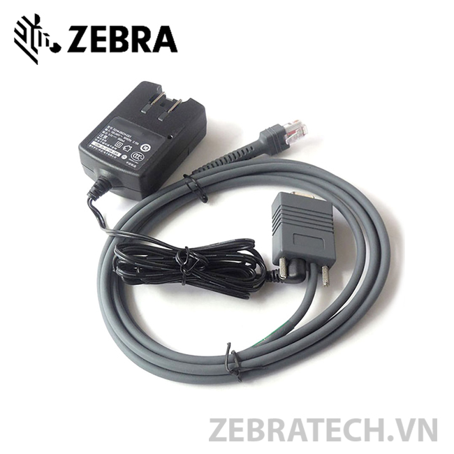 Bộ Adapter và dây Cable RS232 cho máy quét Zebra